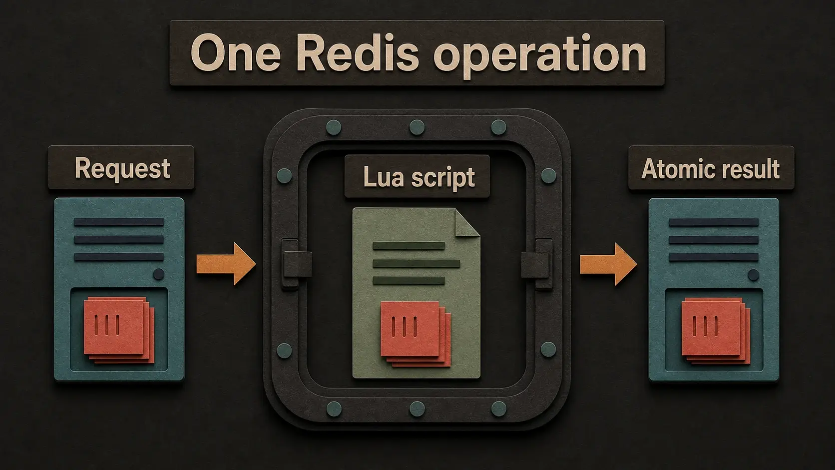 A request and Lua script producing one atomic result