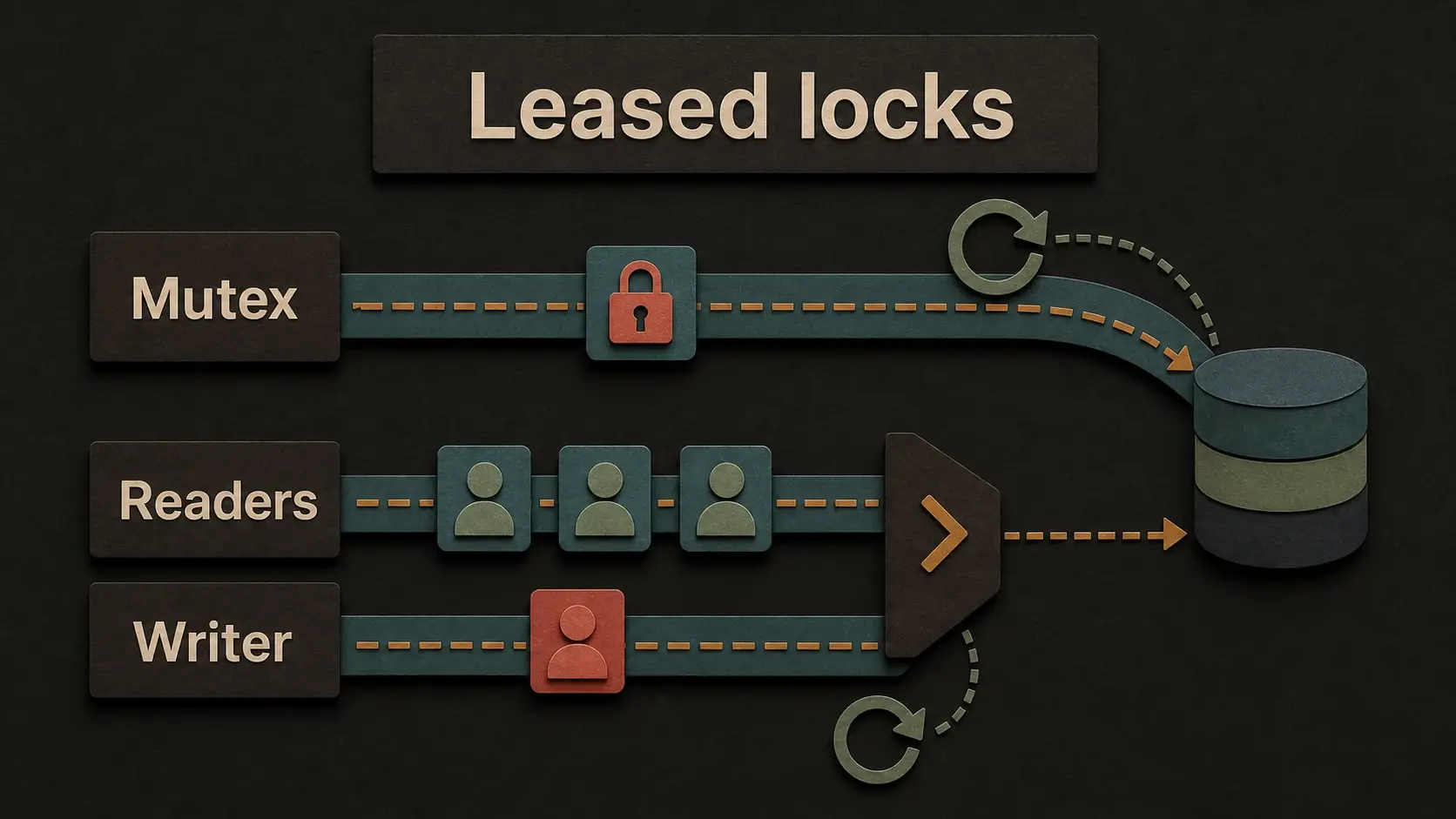 Distributed mutex and read-write locks with renewable leases